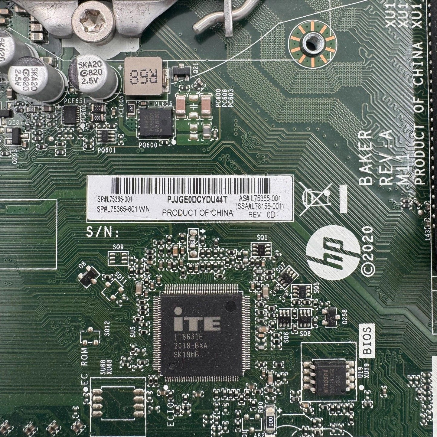 DEFECTIVE HP PAVILION TG01 MOTHERBOARD l75365-001 *FOR PARTS OR REPAIR*