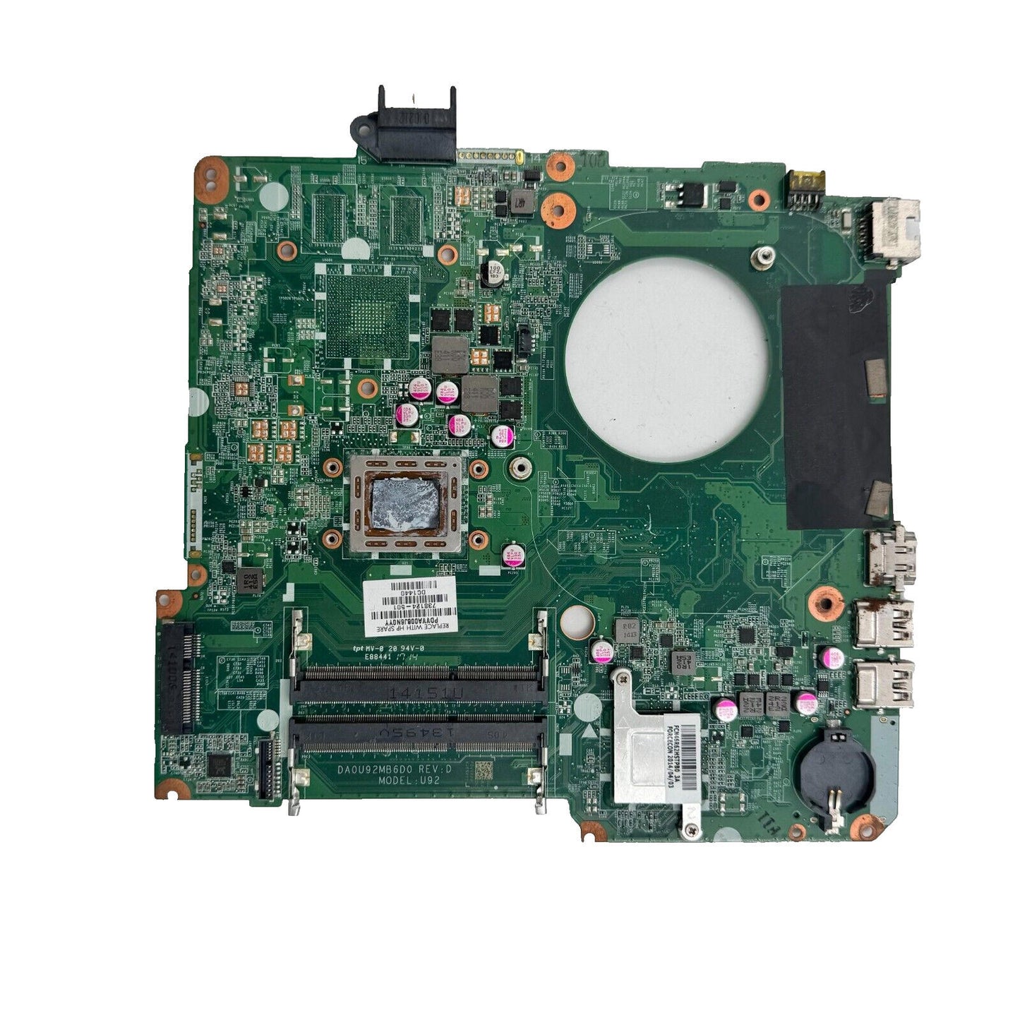 DEFECTIVE HP PAVILION 15-N084CA MOTHERBOARD 738124-5 *FOR PARTS OR REPAIR*